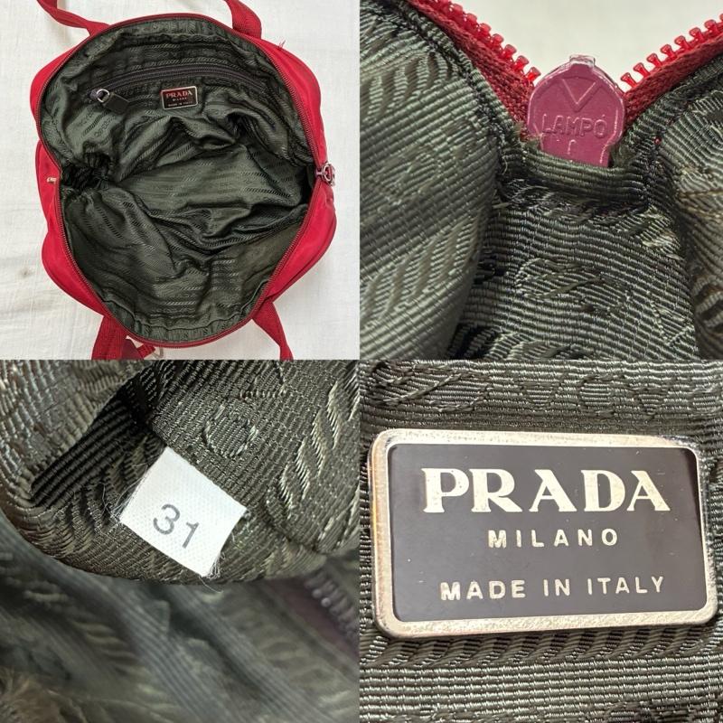 プラダ PRADA トートバッグ トートバッグ テスート ナイロン ミニ ボストン トート バッグ 肩掛け 三角ロゴプレート - レディース USED 古着 中古 50159282