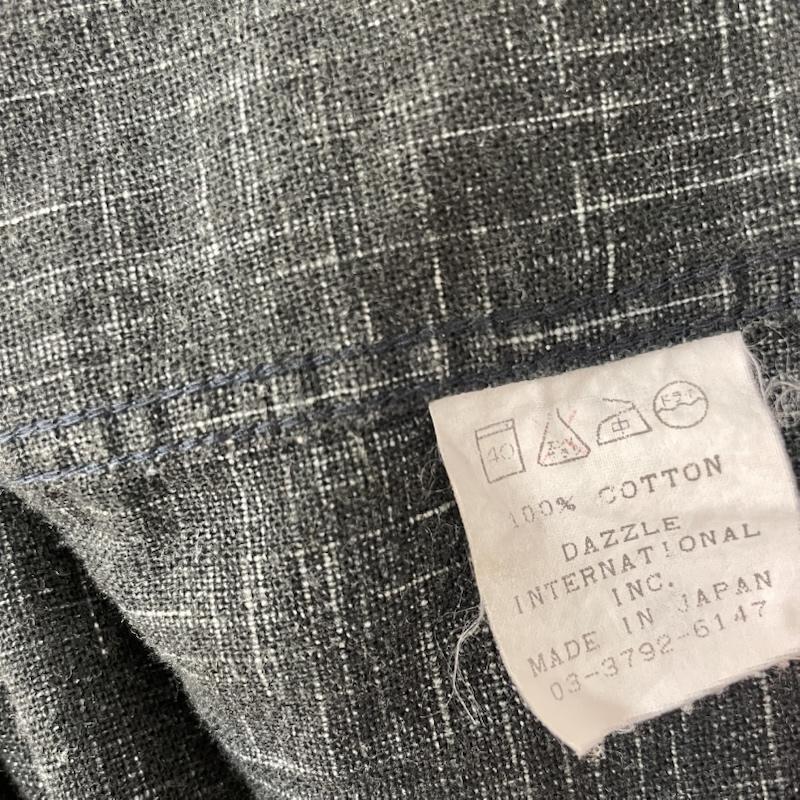 ドライボーンズ Dry Bones シャツ、ブラウス 半袖 タトゥーモチーフ イタリアンカラー シャツ 開襟 36 総柄 黒 / ブラック / black メンズ USED 古着 中古 50159348