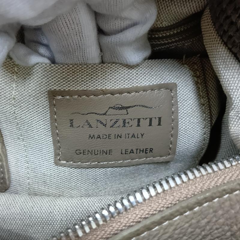 古着 USED ハンドバッグ ハンドバッグ LANZETTI ランツェッティ made in ITALY かごバッグ sand - 無地 灰 / グレー / gray レディース USED 古着 中古 50159388