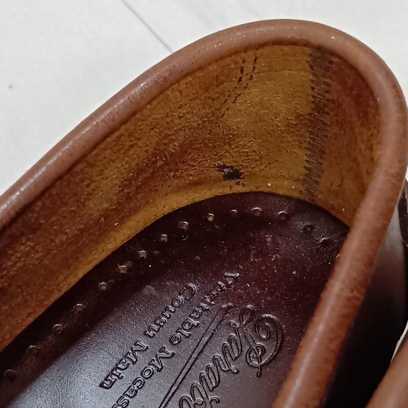 パラブーツ Paraboot ローファー ローファー CORAUX モカシンコインローファー MARINE SOLE brown - ロゴ、文字 茶 / ブラウン / brown レディース USED 古着 中古 50159389