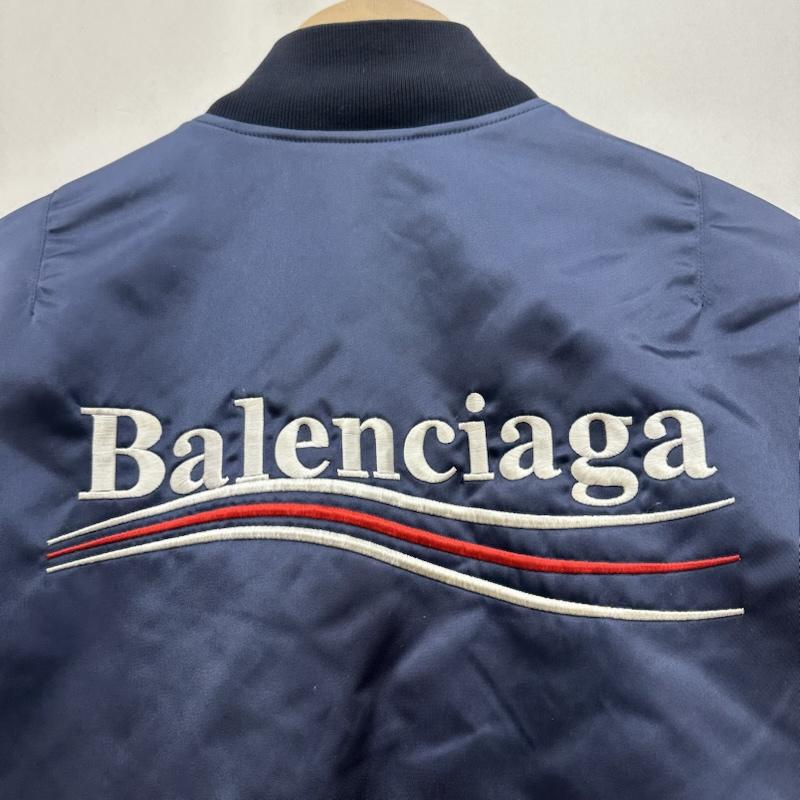 バレンシアガ BALENCIAGA ジャケット、上着 ジャンパー、ブルゾン キャンペーン ロゴ ボンバー ジャケット 516640 TSD23 34 紺 / ネイビー / navy メンズ USED 古着 中古 50159405