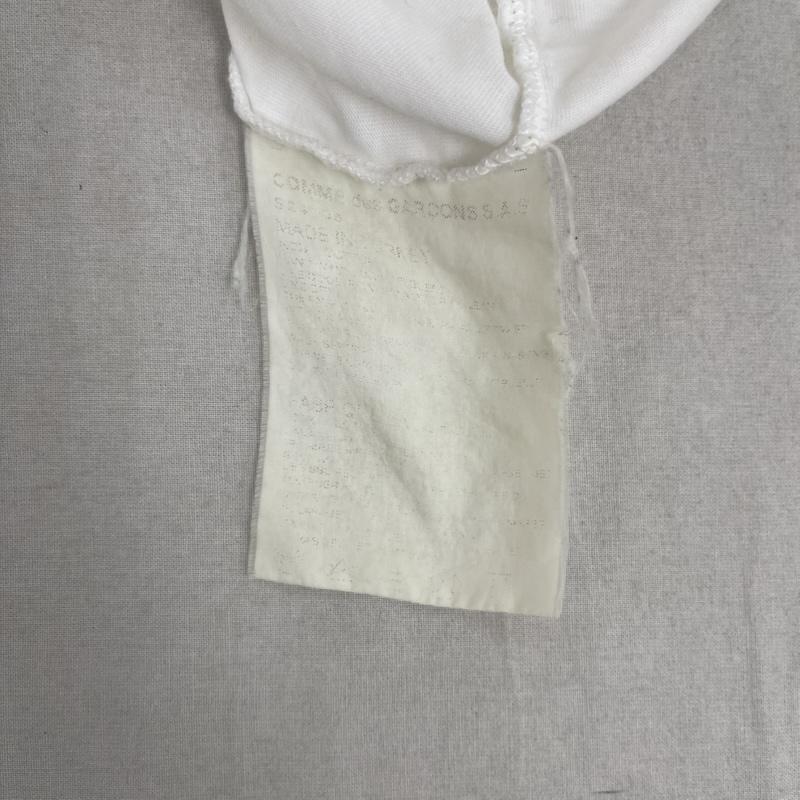 コムデギャルソンシャツ COMME des GARCONS SHIRT Tシャツ 半袖 アシンメトリー テールカット レイヤード ロング丈 半袖 Tシャツ M 白 / ホワイト / white メンズ USED 古着 中古 50159419