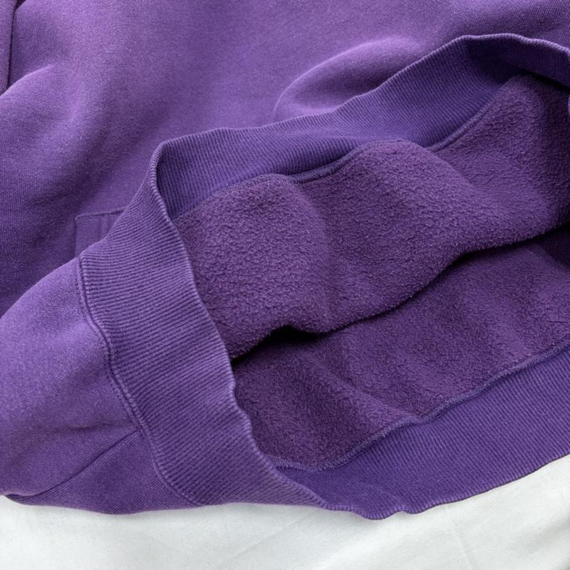 チャンピオン Champion パーカー 長袖 スウェット プルオーバー フーディー パーカー ロゴ 刺繍 USA製 L ワンポイント X ロゴ、文字 X 刺繍 紫 / パープル / purple メンズ USED 古着 中古 50159510