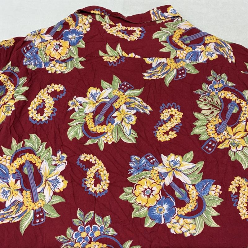 ポロバイラルフローレン Polo by RALPH LAUREN シャツ、ブラウス 半袖 ギター ハイビスカス ハワイアン レーヨン アロハ シャツ XL メンズ USED 古着 中古 50159626
