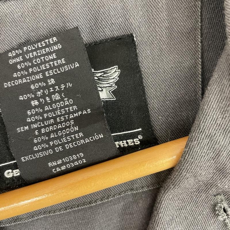 ハーレーダビッドソン Harley-Davidson シャツ、ブラウス 半袖 10s スカル 半袖 ワークシャツ XL 灰 / グレー / gray メンズ USED 古着 中古 50159681