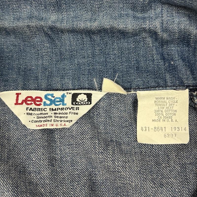 リー Lee ジャケット、上着 ジャンパー、ブルゾン 70年代 ビンテージ USA製 Lee Set ビッグカラー デニム ジャケット 70s VINTAGE M メンズ USED 古着 中古 50159842
