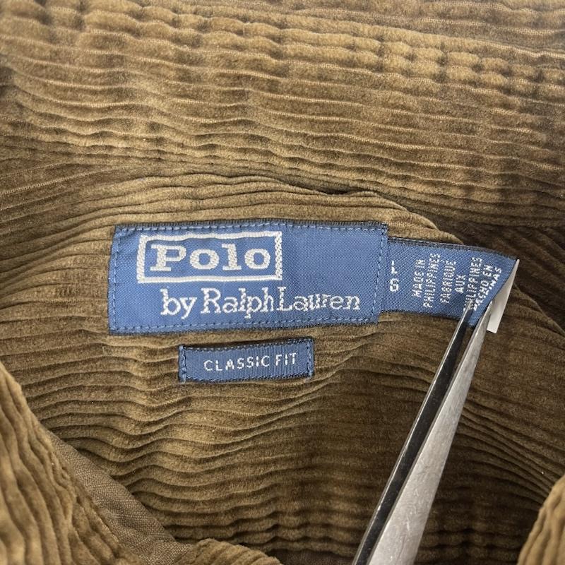 ポロバイラルフローレン Polo by RALPH LAUREN ジャケット、上着 ジャケット、ブレザー LONG-SLEEVED SHIRTS コーデュロイ シャツ ジャケット 現行 QR L 茶 / ブラウン / brown メンズ USED 古着 中古 50159898