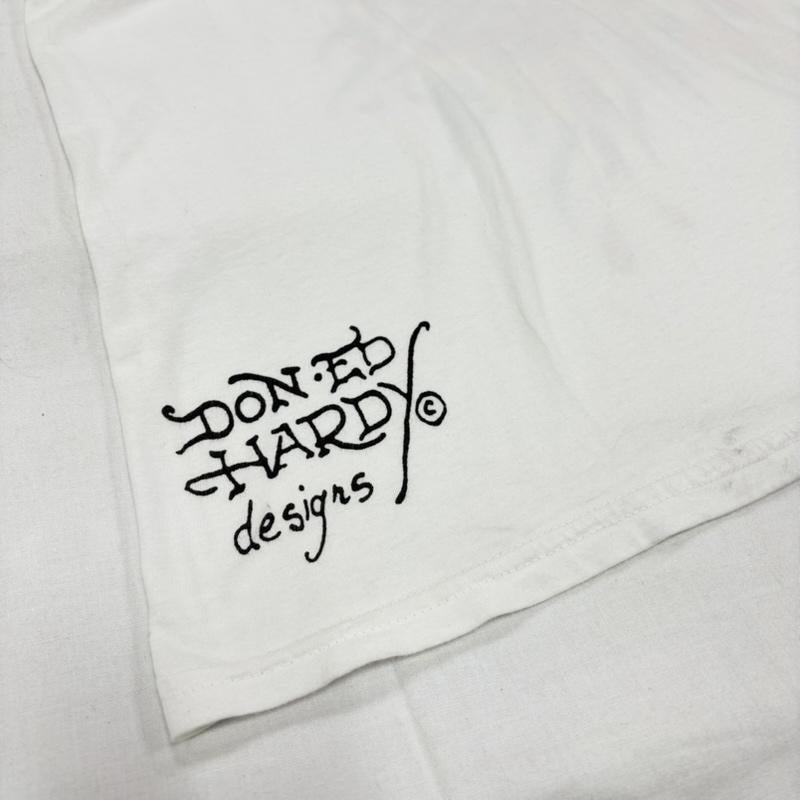 エドハーディー Ed Hardy Tシャツ 半袖 グラフィック プリント 半袖 Tシャツ ロゴ Y2K タトゥー スカル - プリント 白 / ホワイト / white X マルチカラー / マルチカラー / multicolor メンズ USED 古着 中古 50159963