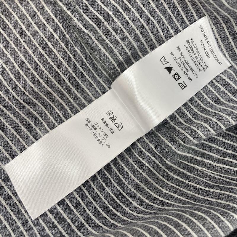 パタゴニア patagonia シャツ、ブラウス 長袖 オーガニックコットン 長袖 ストライプ シャツ M ストライプ 灰 / グレー / gray X 白 / ホワイト / white メンズ USED 古着 中古 50160132