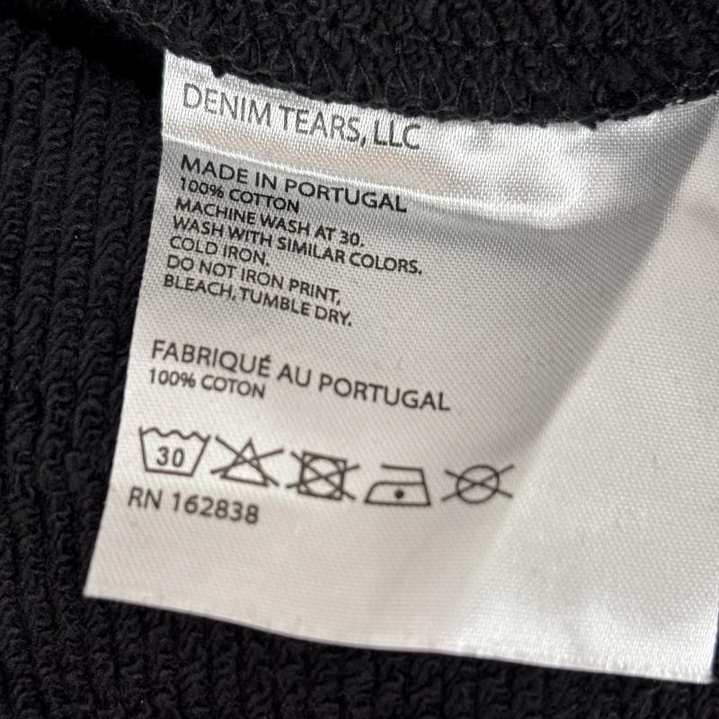 デニムティアーズ DENIM TEARS パーカー 長袖 Cotton Wreath Hoodie フラワー プリント スウェット プルオーバー パーカ XL 黒 / ブラック / black X 白 / ホワイト / white メンズ USED 古着 中古 50160186
