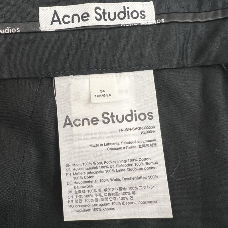 アクネストゥディオズ Acne Studios パンツ ショートパンツ FN-WN-SHOR000038 ストライプ タック ショートパンツ 34 青 / ブルー / blue レディース USED 古着 中古 50160206