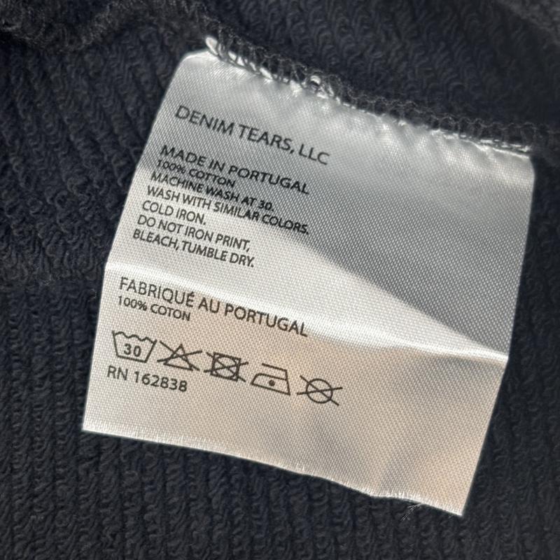 デニムティアーズ DENIM TEARS パーカー 長袖 Cotton Wreath Hoodie フラワー プリント スウェット プルオーバー パーカ M 黒 / ブラック / black メンズ USED 古着 中古 50160211