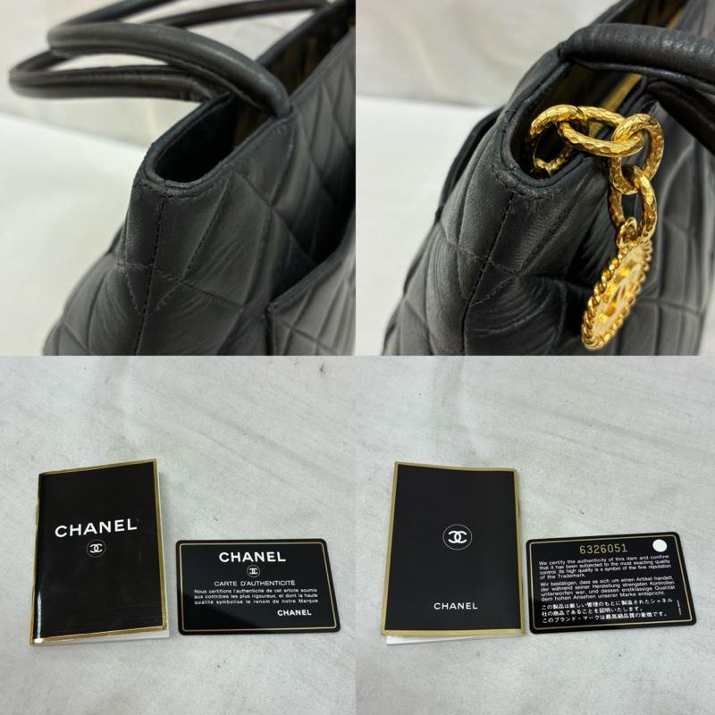 シャネル CHANEL トートバッグ トートバッグ マトラッセ ココマーク ゴールド メダリオン チャーム ラム レザー 復刻 トート バッグ - レディース USED 古着 中古 50160220