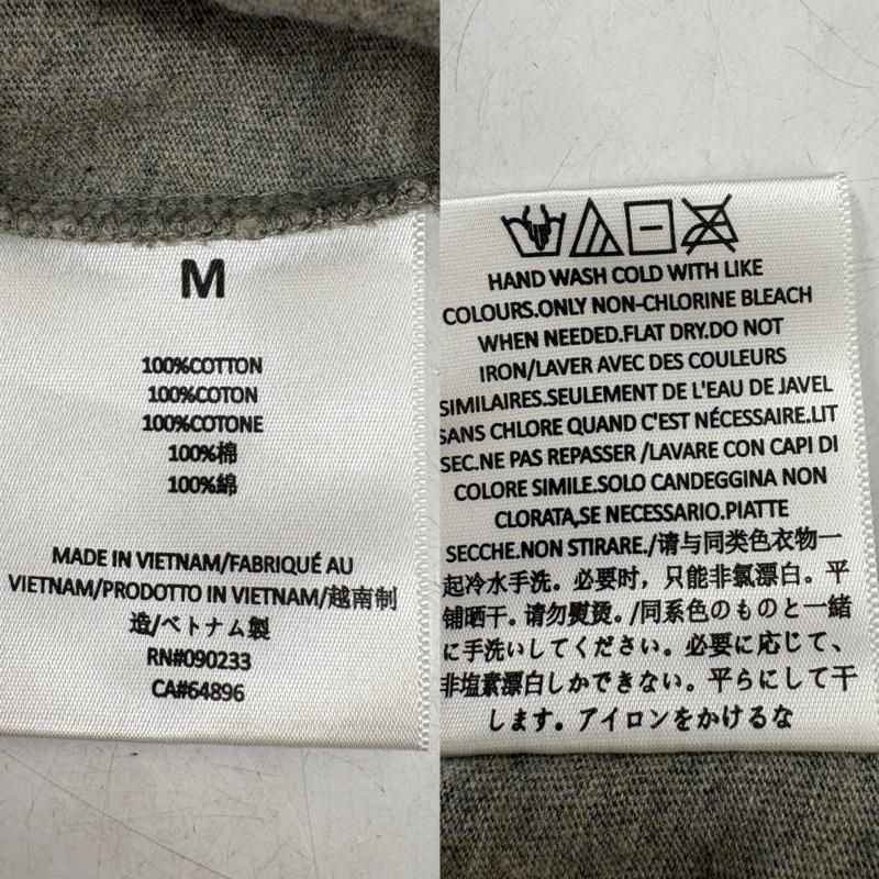 エッセンシャルズ ESSENTIALS カットソー 長袖 1977 コットン フェルト ワッペン モックネック ロンT カットソー M 灰 / グレー / gray メンズ USED 古着 中古 50160227