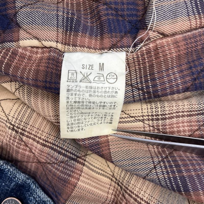 リーバイス Levi s ジャケット、上着 ジャケット、ブレザー 00s 70500-00 襟 ファー 中綿 デニム ジャケット M 無地 インディゴ / インディゴ / Indigo メンズ USED 古着 中古 50160257