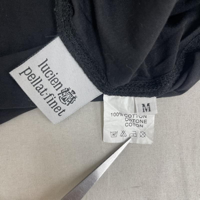 ルシアンペラフィネ Lucien Pellat-Finet Tシャツ 半袖 ナンバリング ドクロ スカル 光沢 プリント 半袖 Tシャツ M 黒 / ブラック / black メンズ USED 古着 中古 50160405