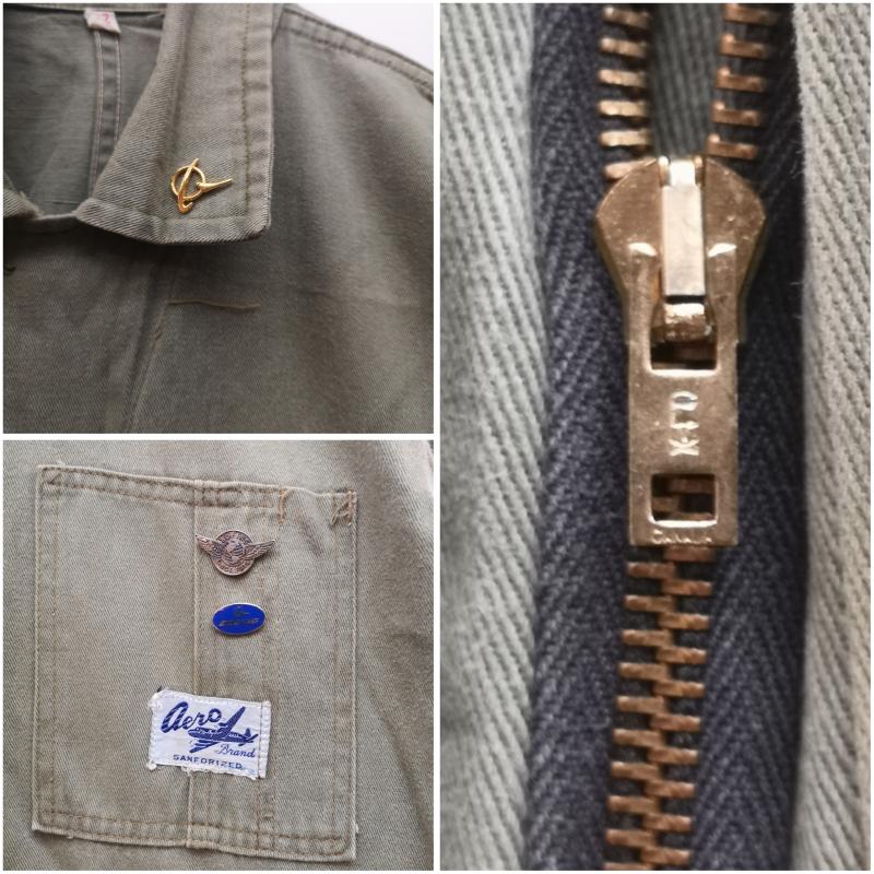 ヴィンテージ VINTAGE サロペット・オーバーオール サロペット、オーバーオール Aero 50s ミリタリー ジャンプスーツ つなぎ カーキオリーブ / カーキオリーブ / メンズ USED 古着 中古 50160449