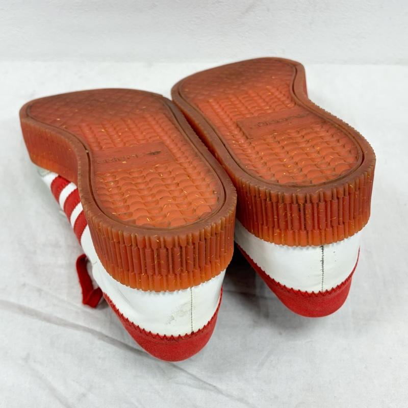 アディダスオリジナルス adidas originals スニーカー スニーカー FIORUCCI フィオルッチ コラボ SAMBAROSE サンバ 厚底 エナメル スウェード ロゴ ラメ 24.5cm ロゴ、文字 白 / ホワイト / white X 赤 / レッド / red レディース USED 古着 中古 50160503