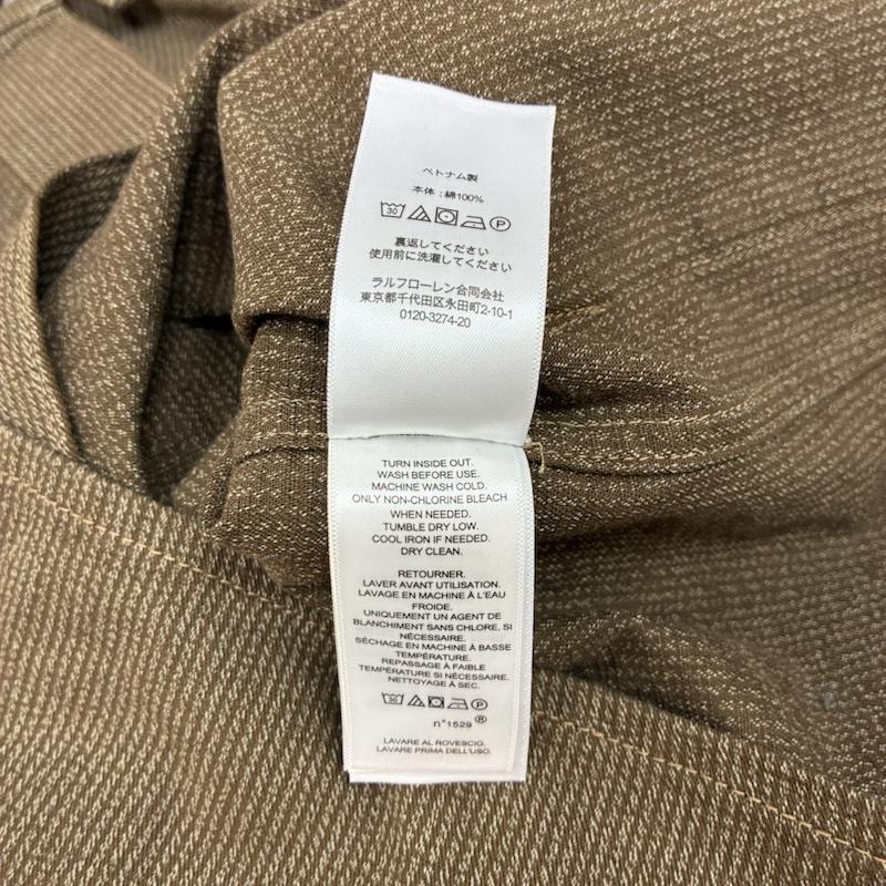 ダブルアールエル ラルフローレン RRL RALPH LAUREN ジャケット、上着 ジャンパー、ブルゾン コットン ストライプ チョア ワーク ジャケット カバーオール XS メンズ USED 古着 中古 50160510