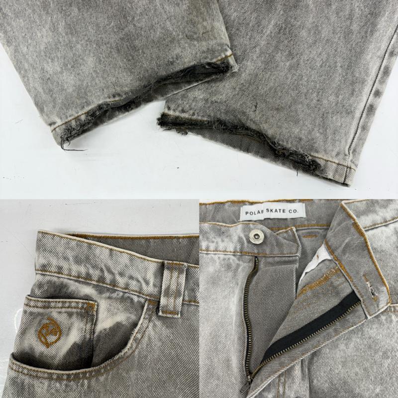 ポーラー POLAR パンツ デニム、ジーンズ BIG BOY ビックボーイ バギー フィット デニム パンツ M 灰 / グレー / gray メンズ USED 古着 中古 50160555