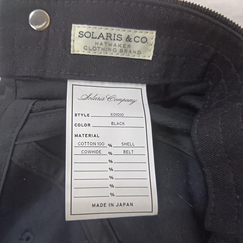 古着 USED 帽子 キャップ SOLARIS&CO. X01010 BALLBOY Corduroy Curved Visor Cap black ロゴ、文字 黒 / ブラック / black メンズ USED 古着 中古 50160650