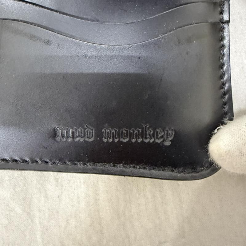 レザー レザー 財布 長財布 MUD MONKEY マッドモンキー BIKERS WALLET ダイヤモンドパイソン 牛革 スネークモチーフパーツ - 黒 / ブラック / black メンズ USED 古着 中古 50160666