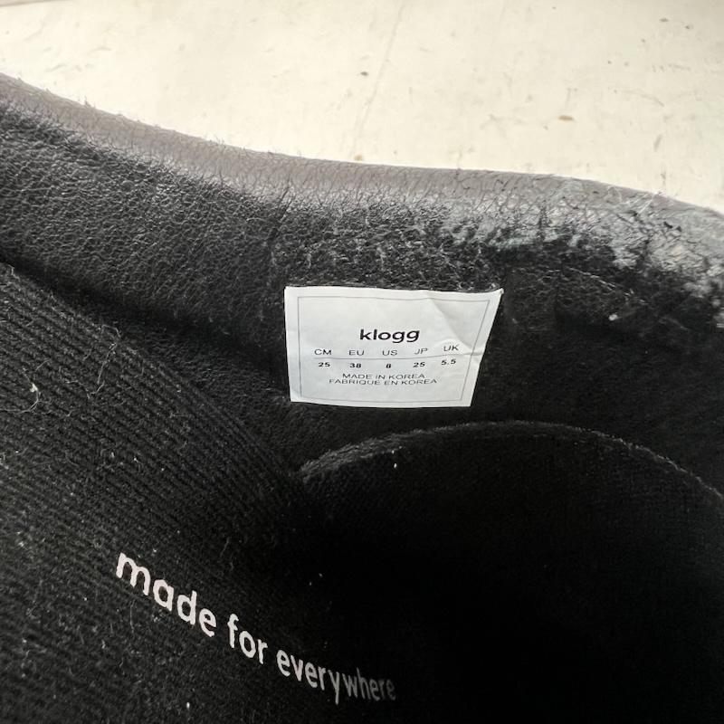 古着 USED シューズ シューズ KLOGG クロッグ ヴィーガンレザーシューズ サンダル 25.0cm 黒 / ブラック / black メンズ USED 古着 中古 50160720