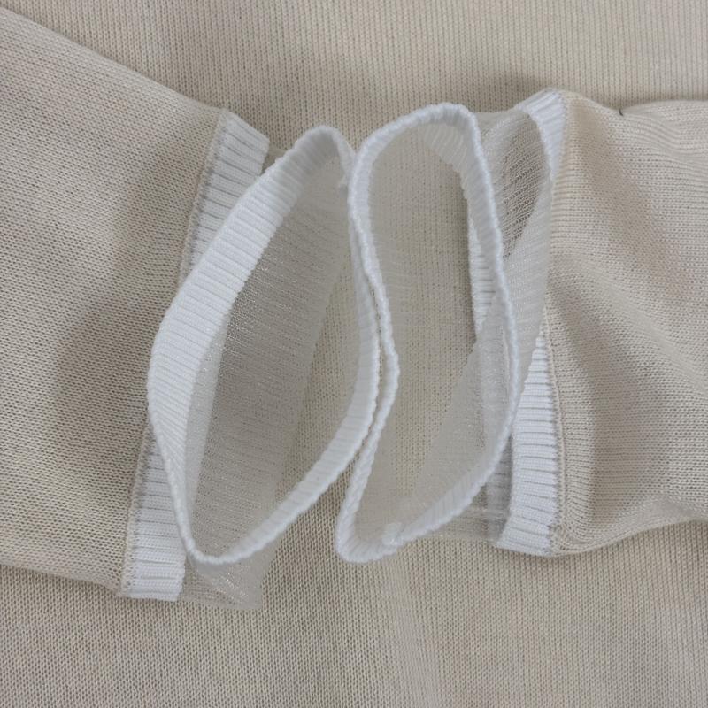 フェンディ FENDI ニット、セーター 長袖 フラワースタッズ トップス ニット カシミア混 薄手 38 白 / ホワイト / white レディース USED 古着 中古 50160750