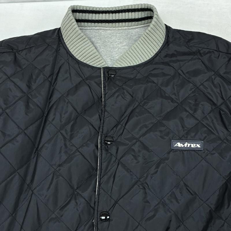 アヴィレックス AVIREX ジャケット、上着 ジャンパー、ブルゾン 90s コットン ナイロン リバーシブル ヴァーシティ ジャケット スタジャン キルティング L メンズ USED 古着 中古 50160800