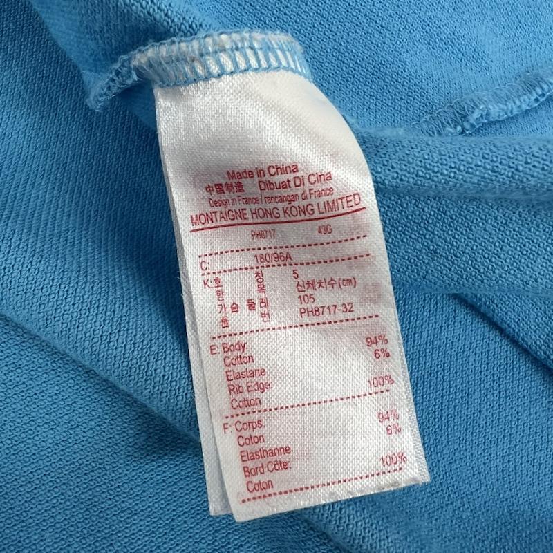 ラコステ LACOSTE ポロシャツ 半袖 デカワニ ロゴ ポロシャツ 5 青 / ブルー / blue メンズ USED 古着 中古 50160852