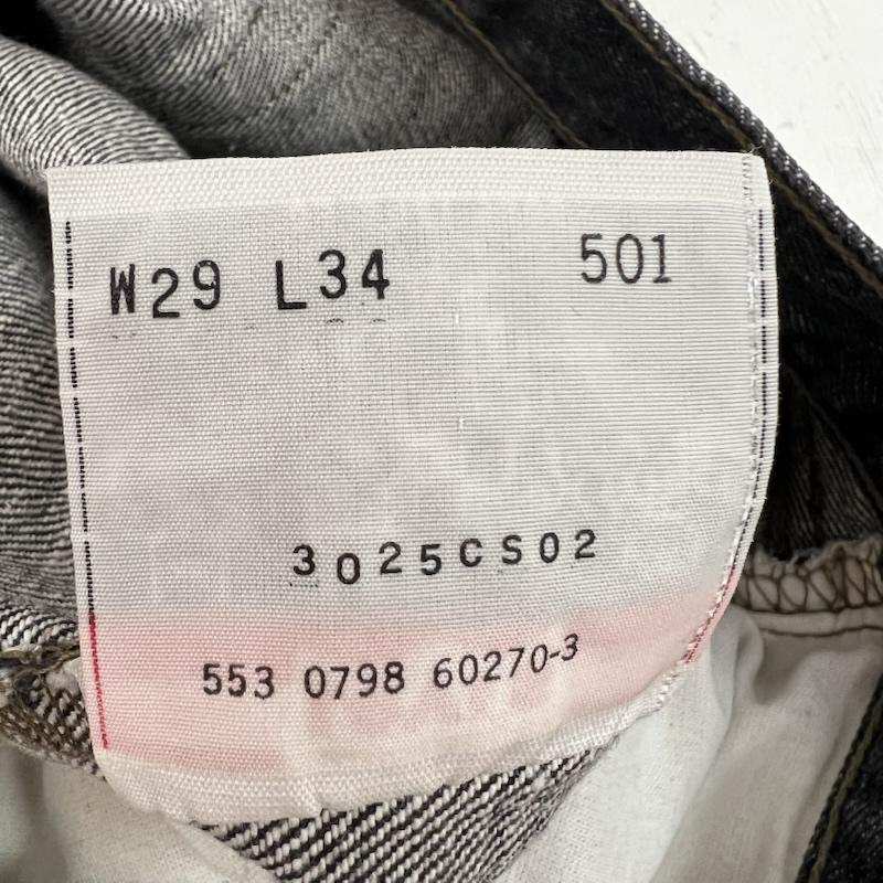 リーバイス Levi s パンツ デニム、ジーンズ 90s USA製 501 先染め ブラックデニム ボタン裏553 29インチ 黒 / ブラック / black メンズ USED 古着 中古 50160855