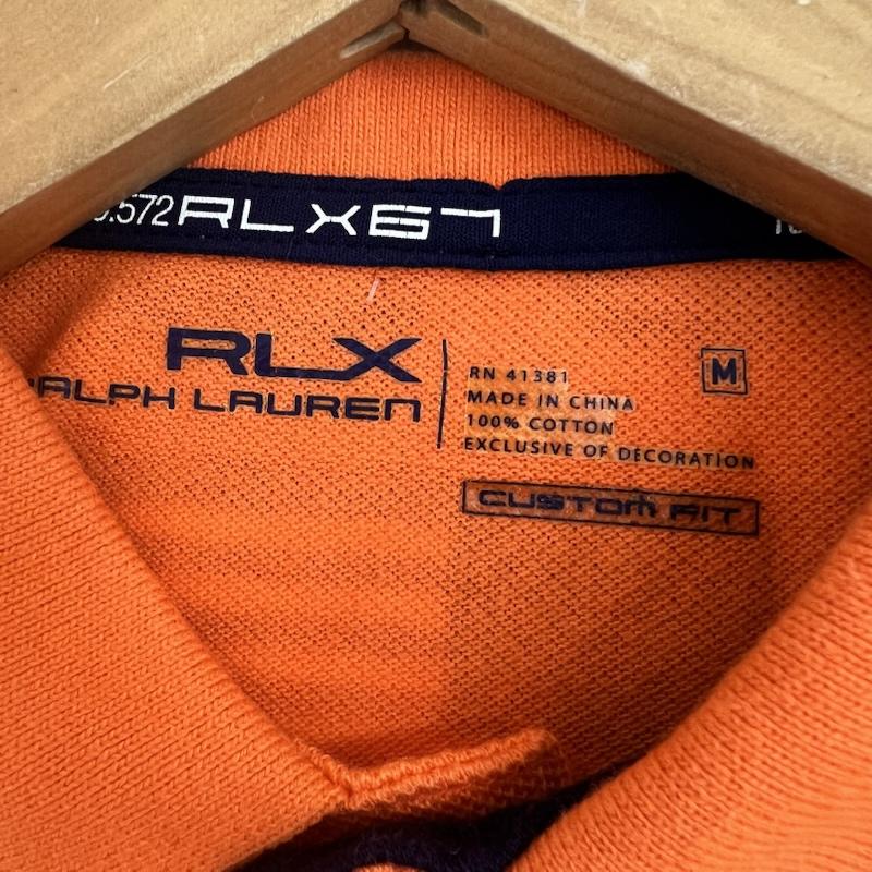 アールエルエックスラルフローレン RLXRALPHLAUREN ポロシャツ 半袖 ビッグポニー レーシング ポロシャツ M 橙 / オレンジ / orange メンズ USED 古着 中古 50160912
