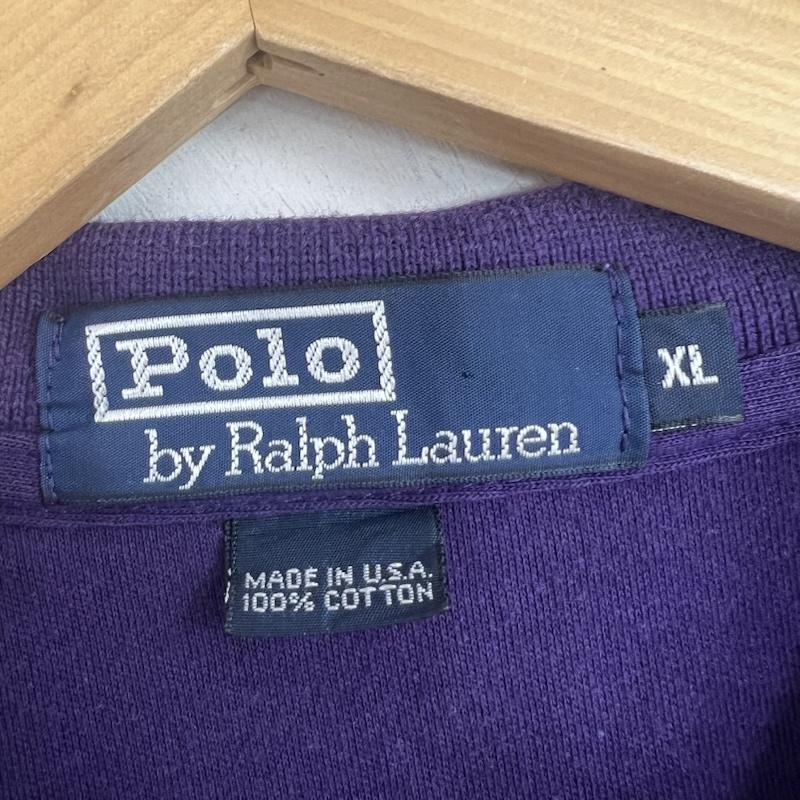 ポロバイラルフローレン Polo by RALPH LAUREN ポロシャツ 半袖 90s USA製 ポニー刺繍 ポロシャツ ビンテージ XL 紫 / パープル / purple メンズ USED 古着 中古 50160922