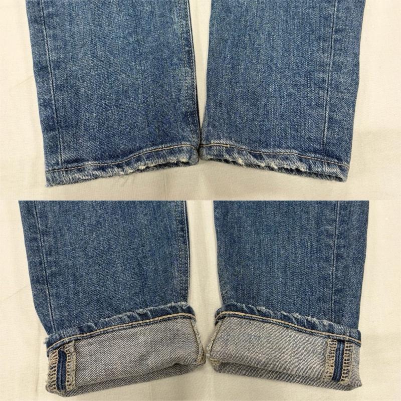 ジェイダ GYDA パンツ デニム、ジーンズ THIGH HIGH ハイウエスト テーパード ダメージペグトップ クラッシュ デニム パンツ 071922402501 FREE ダメージ加工 青 / ブルー / blue レディース USED 古着 中古 50160968