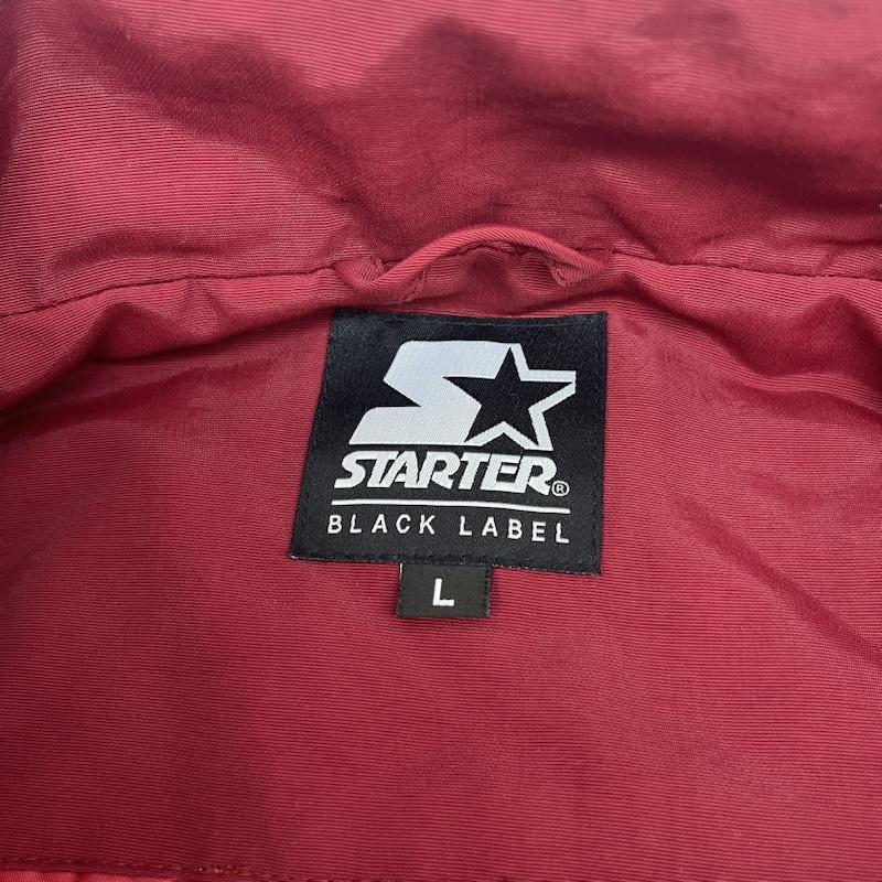 スターターブラックレーベル STARTER BLACK LABEL ジャケット、上着 ジャケット、ブレザー プルオーバー ナイロン ジャケット ブルゾン ハーフジップ ロゴ 刺繍 L ロゴ、文字 赤 / レッド / red メンズ USED 古着 中古 50161085