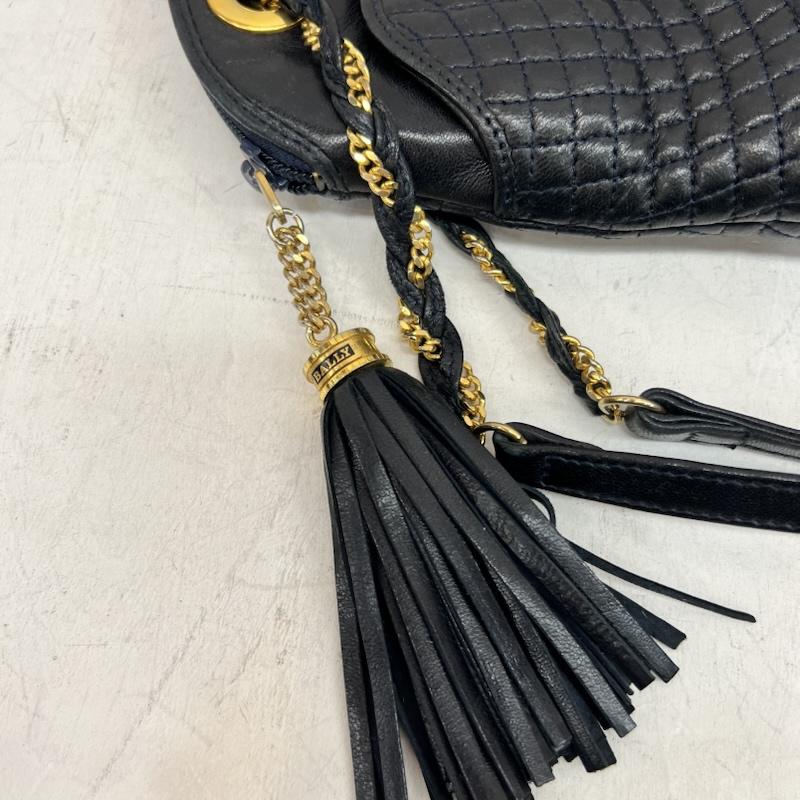 バリー BALLY ショルダーバッグ ショルダーバッグ キルティング チェーン ショルダーバッグ ゴールド金具 タッセル ヴィンテージ - 黒 / ブラック / black レディース USED 古着 中古 50161097