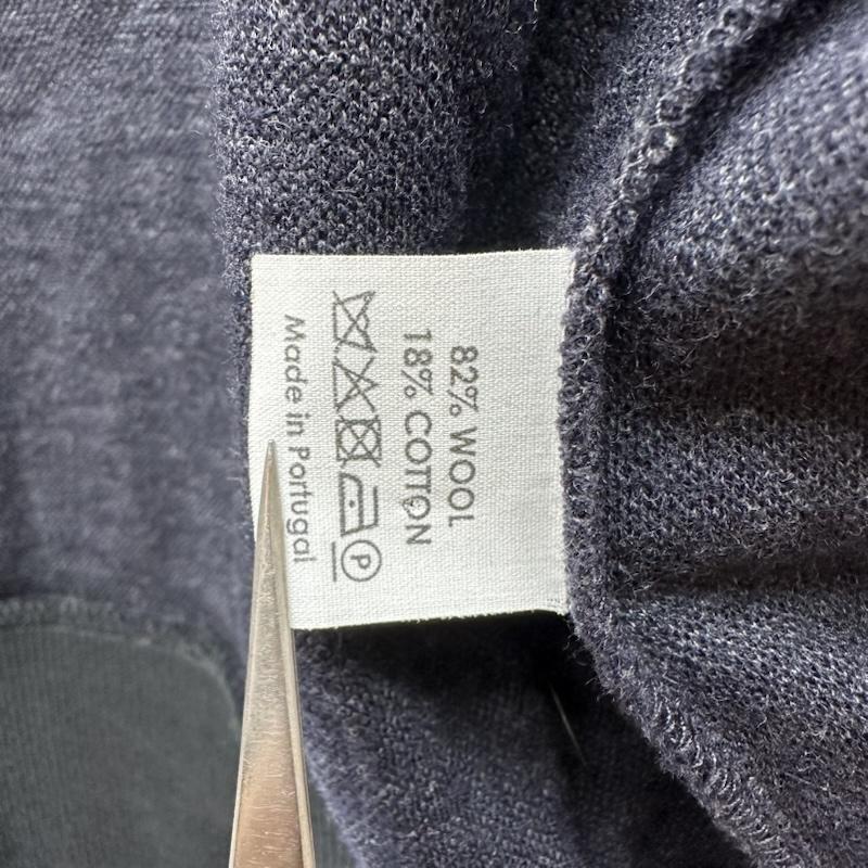 ドリスヴァンノッテン DRIES VAN NOTEN ジャケット、上着 ジャンパー、ブルゾン ストライプ ウール ボンバー ジャケット XL 紺 / ネイビー / navy メンズ USED 古着 中古 50161135