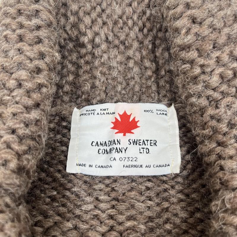 カナディアンセーター Canadian Sweater Company Ltd. ニット、セーター 長袖 canada カウチン ニット イーグル ハンドメイド 茶 / ブラウン / brown メンズ USED 古着 中古 50161174