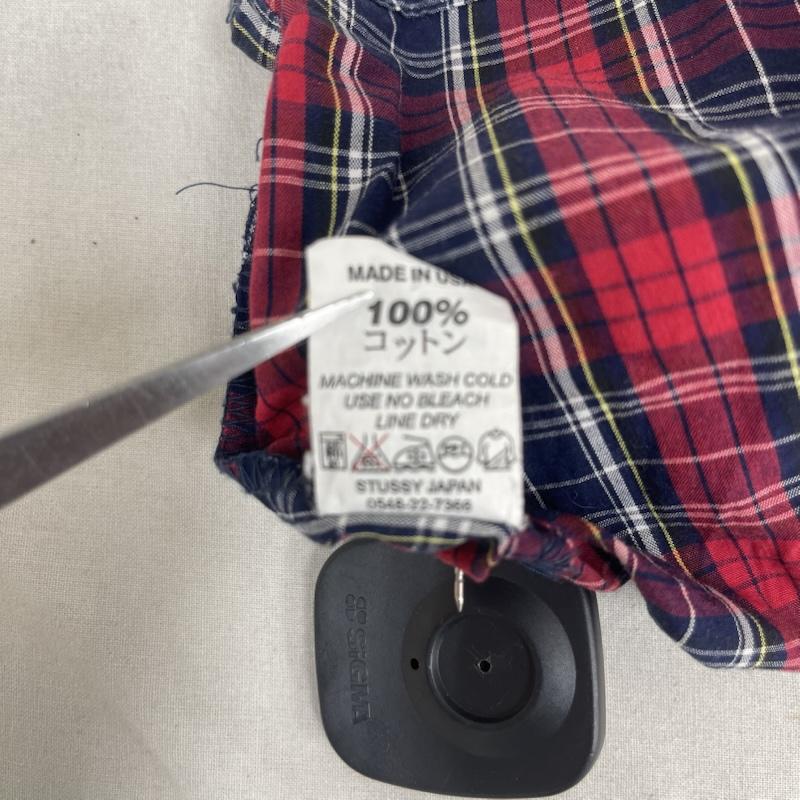 ステューシー STUSSY シャツ、ブラウス 半袖 90s 00s USA製 紺タグ チェック柄 ヴィンテージ 半袖 シャツ M マルチカラー / マルチカラー / multicolor メンズ USED 古着 中古 50161223