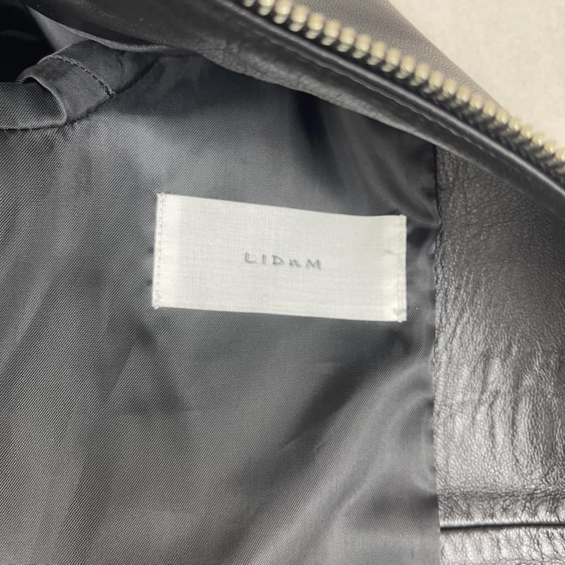 リドム LIDnM ジャケット、上着 レザージャケット 日本製 羊革 ラムレザー シングル ライダース ジャケット S 黒 / ブラック / black メンズ USED 古着 中古 50161251
