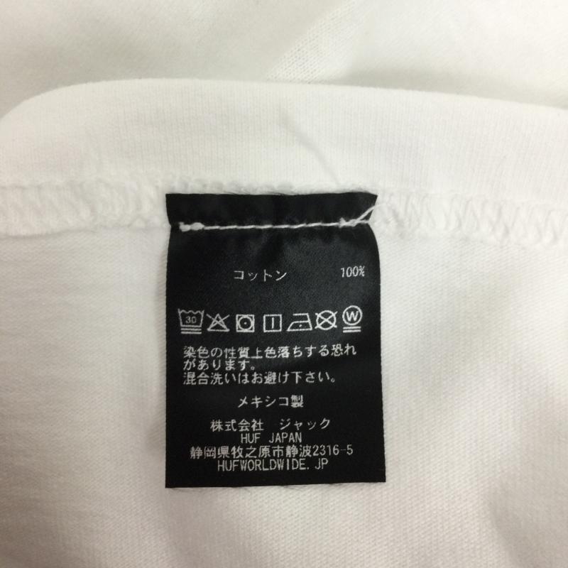ハフ HUF Tシャツ 半袖 HUF STAX SNAP S/S TEE TS02407 L プリント 白 / ホワイト / white メンズ USED 古着 中古 50161259