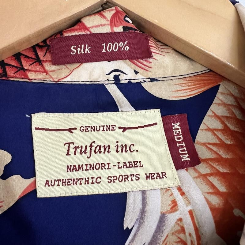 古着 USED シャツ、ブラウス 半袖 Trufan 鯉 シルク アロハシャツ M メンズ USED 古着 中古 50161296