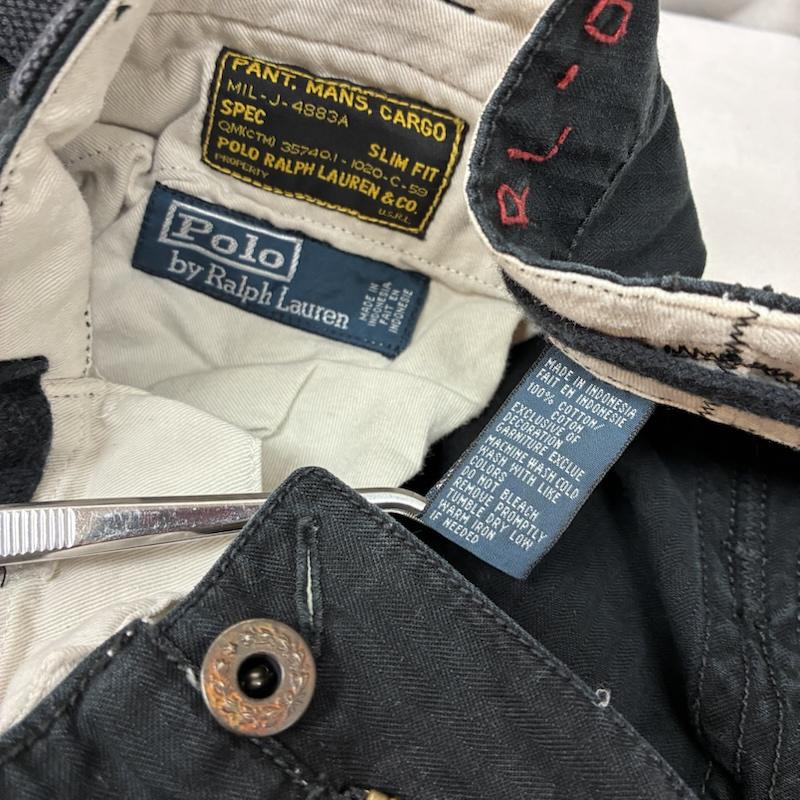 ポロバイラルフローレン Polo by RALPH LAUREN パンツ ワークパンツ、ペインターパンツ マルチポケット ダブルニー ヘリンボーン ギミック カーゴパンツ 38インチ メンズ USED 古着 中古 50161333