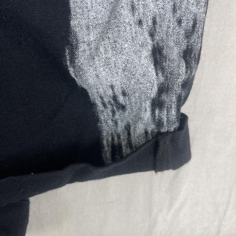 古着 USED パンツ ワークパンツ、ペインターパンツ 萠 MOYURU グラデーション ライン デザイン ワイド パンツ 黒 / ブラック / black レディース USED 古着 中古 50161454