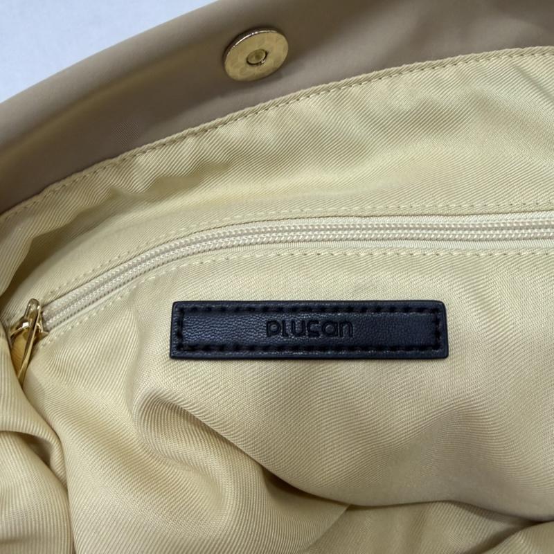 古着 USED トートバッグ トートバッグ PLUS an プラスアン 2way bag トート ショルダー ナイロン ベージュ×ブラック - ロゴ、文字 黒 / ブラック / black X ベージュ / ベージュ / beige レディース USED 古着 中古 50161463