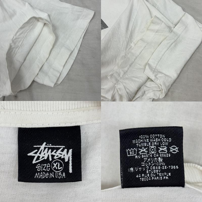 ステューシー STUSSY Tシャツ 半袖 22SS SURF TOMB PIGMENT TEE サーフ トゥーム ピグメント ストックロゴ Tシャツ XL 白 / ホワイト / white メンズ USED 古着 中古 50161530