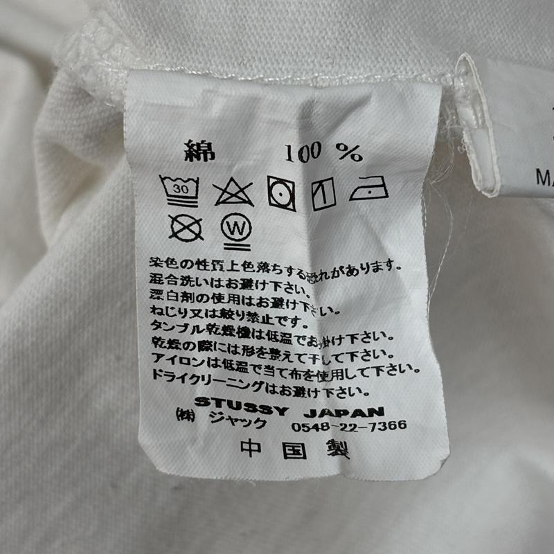 ステューシー STUSSY Tシャツ 半袖 クラウンロゴ 刺繍 ポケット Tシャツ ポケT ビッグサイズ XL 白 / ホワイト / white メンズ USED 古着 中古 50161532