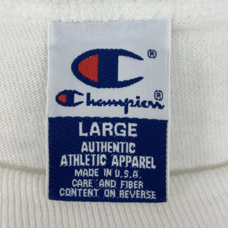 チャンピオン Champion Tシャツ 半袖 90年代 ビンテージ USA製 刺繍タグ 半袖 Tシャツ 90s VINTAGE L 白 / ホワイト / white メンズ USED 古着 中古 50161588