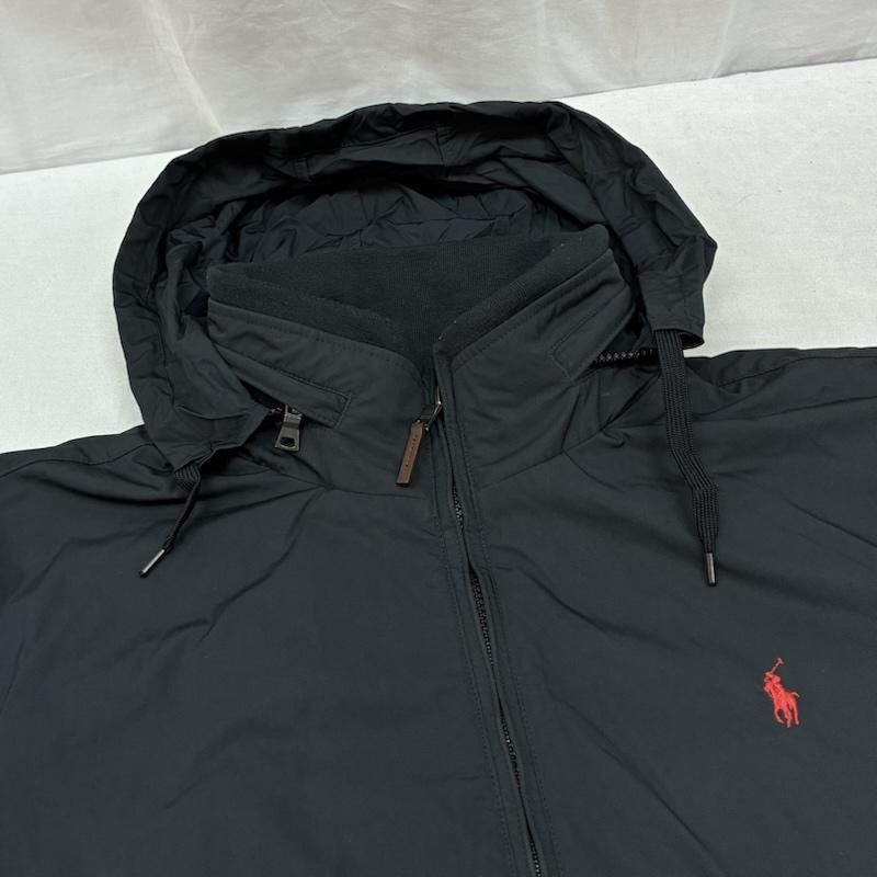 ポロラルフローレン POLO RALPH LAUREN ジャケット、上着 ジャンパー、ブルゾン 2WAY 収納 フード 中綿 ジップアップ ナイロン ジャケット ブルゾン 裏フリース ポニー 刺繍 L メンズ USED 古着 中古 50161619