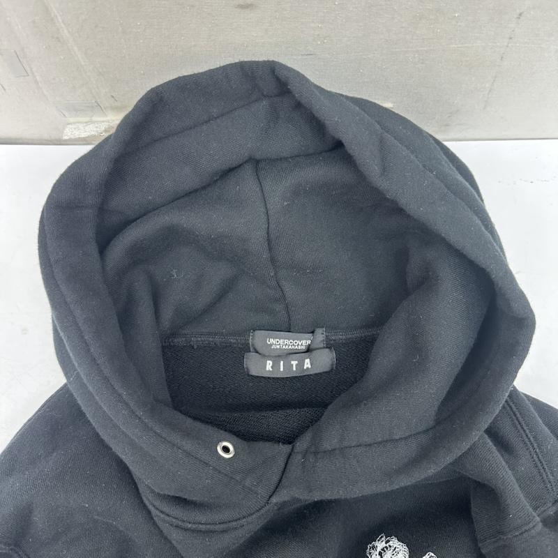 アンダーカバー UNDERCOVER パーカー 長袖 RITA U ロゴ 薔薇 プリント パーカー 19FW UR-04 1 黒 / ブラック / black メンズ USED 古着 中古 50161636